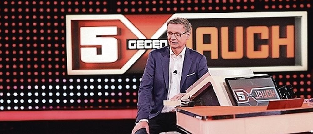 „5 gegen Jauch“. Günther Jauch schlüpft in die Kandidatenrolle.