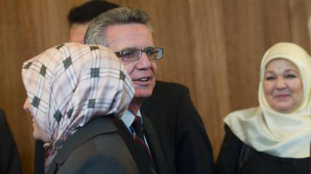 Bundesinnenminister Thomas de Maizière am Dienstag bei einer Sitzung des Lenkungsausschusses der deutschen Islamkonferenz in Berlin. 