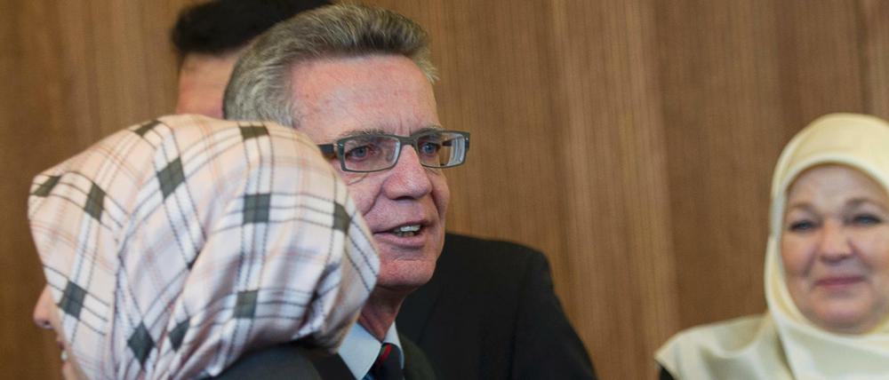 Bundesinnenminister Thomas de Maizière am Dienstag bei einer Sitzung des Lenkungsausschusses der deutschen Islamkonferenz in Berlin.
