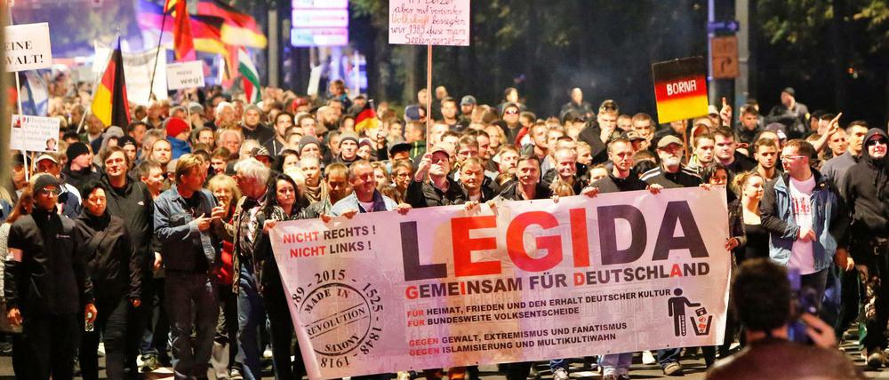Auch in Leipzig demonstrieren "besorgte Bürger".