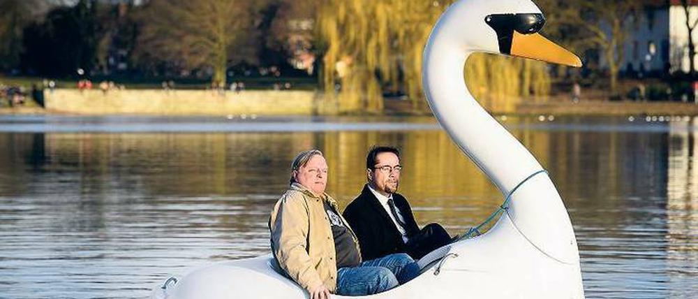 Für keinen Ulk zu schade: Kommissar Thiel (Axel Prahl, links) und Professor Boerne (Jan Josef Liefers) kommen in diesem Fall nur langsam voran. 