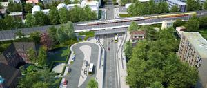 Geteiltes Lichtenrade - das zumindest befürchten zumindest die Mitglieder der Bürgerinitiative, wenn die Dresdner Bahn überirdisch durch den Ortsteil führt