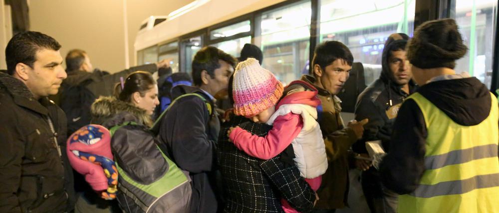 Flüchtlinge in Rostock.