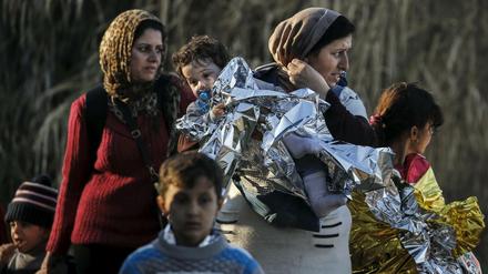 Syrische Flüchtlinge.