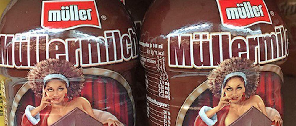 Sexistisch? die Weihnachtsedition der Müllermilch. 
