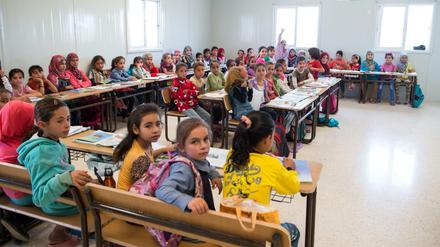 Mädchenschule für Flüchtlinge in einem jordanischen Flüchtlingslager im Oktober 2015.