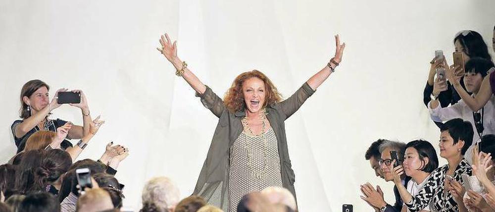 Diane von Fürstenberg, hier bei einer Modenschau in New York. JP Yim/Getty Images/AFP