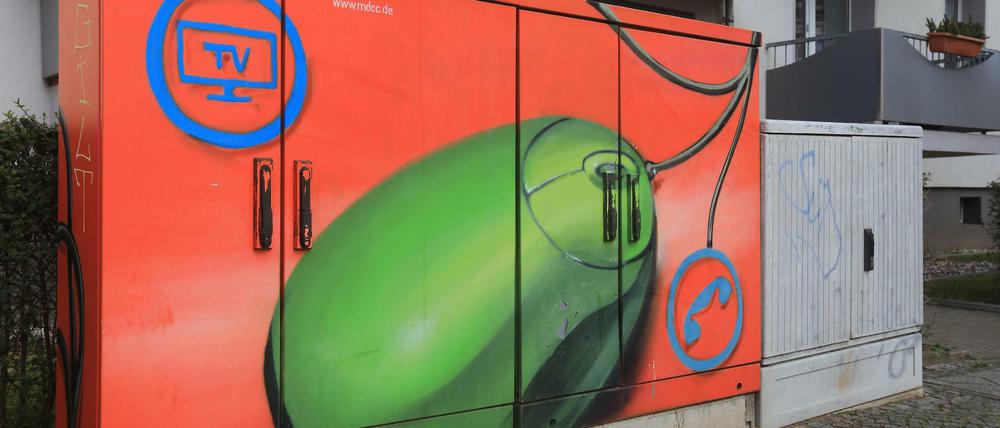 Schaltzentrale: In solchen Kästen am Straßenrand kommen die Kabel für Internet, TV und Telefonanschlüsse an.