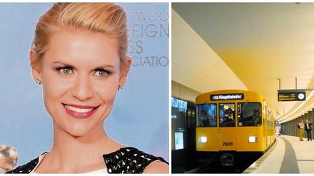 Claire Danes dreht mal wieder in Berlin - diesmal auf der Linie U55.