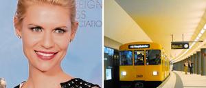 Claire Danes dreht mal wieder in Berlin - diesmal auf der Linie U55.