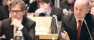 Konzentriert: Edeka-Chef Markus Mosa (links) und Kaiser’s-Eigentümer Karl-Erivan Haub.