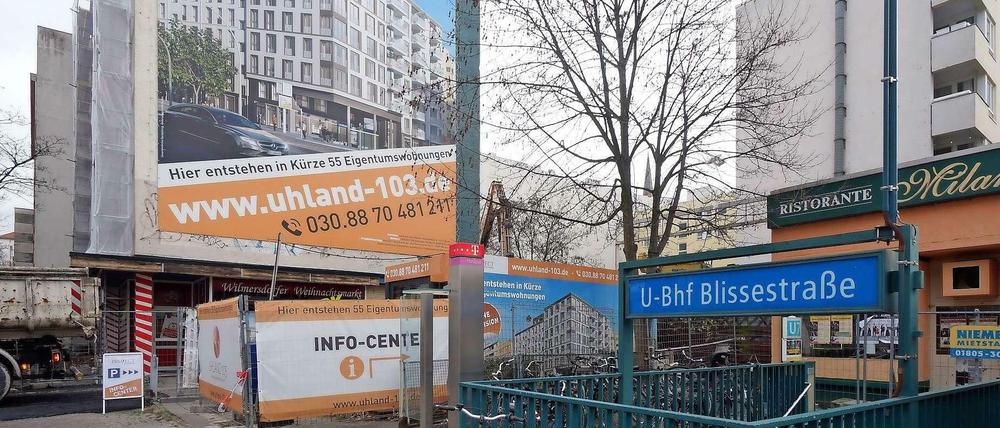 Am U-Bahnhof Blissestraße sind 55 Eigentumswohnungen geplant.