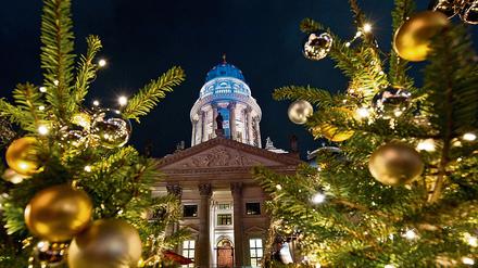 Der Weihnachtsmarkt auf dem Gendarmenmarkt.