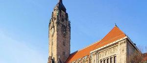 Blick aufs Rathaus Charlottenburg.
