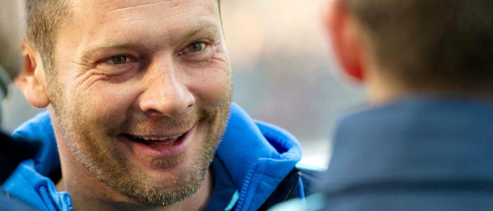 Gelöst. Herthas Cheftrainer Pal Dardai vor dem letzten Spiel.