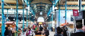 Beim Breakfastmarket in der Markthalle Neun ist es ausnahmsweise nicht ganz so voll.