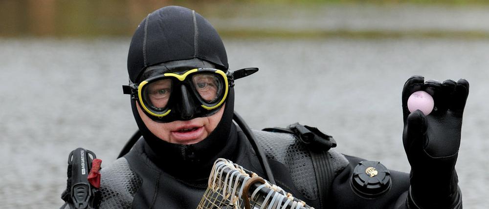 Der Golfballtaucher Ralf Oestmann.