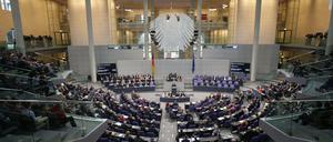 Haushaltsdebatte im Bundestag.