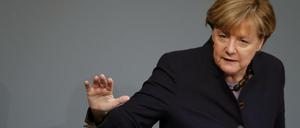 Angela Merkel im Bundestag. 