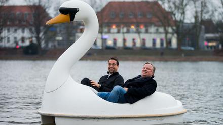 Erfolgreiches "Tatort"-Team aus Münster: Jan Josef Liefers (l) und Axel Prahl.