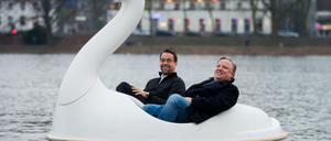 Erfolgreiches "Tatort"-Team aus Münster: Jan Josef Liefers (l) und Axel Prahl.