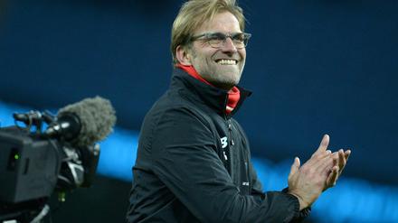 Jürgen Klopp grinste in einem fort.  