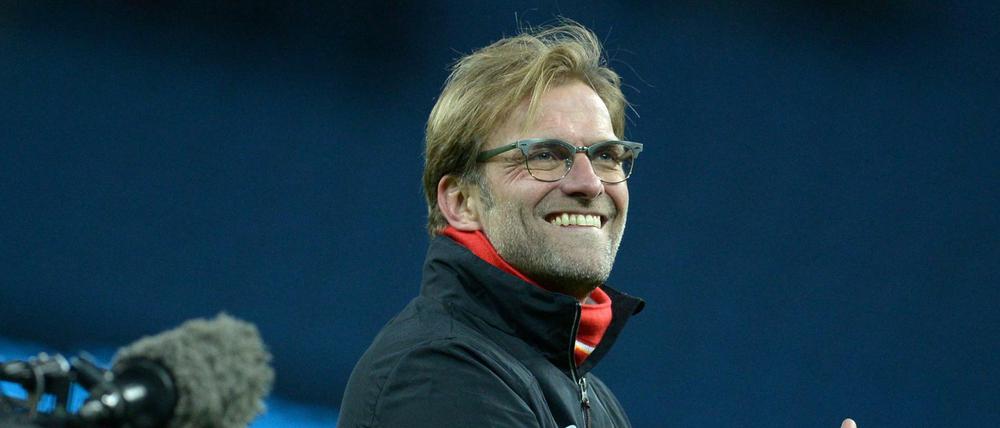 Jürgen Klopp grinste in einem fort.  