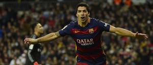 Barcelonas Luis Suarez erzielte zwei Tore gegen Real.