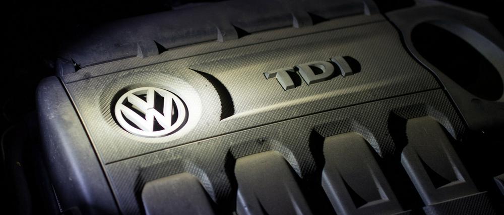 Der Motor eines Dieselfahrzeuges von Volkswagen.