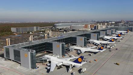 Der Flugsteig A-Plus im Westen von Terminal 1 des Frankfurter Flughafens.