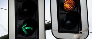 Eine von 2000 Ampeln in Berlin, meistens funktionieren sie ja.