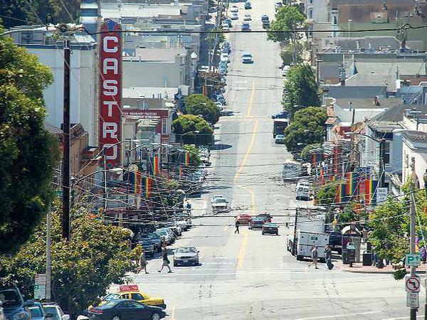 Blick auf das Epizentrum des homosexuellen Lebens in San Francisco: die Castro Street.