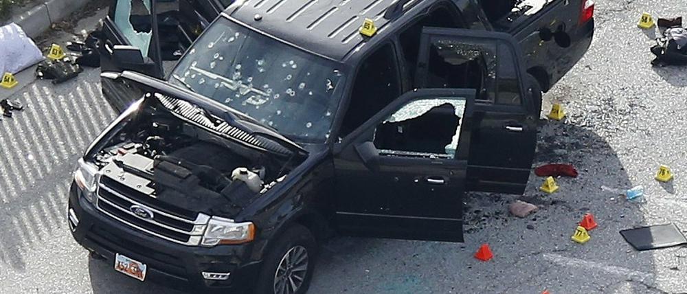In diesem Fahrzeug waren die Täter geflohen.
