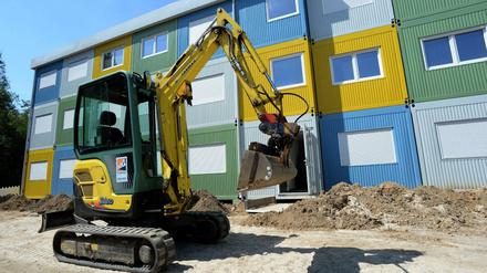 Bisher werden Flüchtlinge in Berlin oft in Containerdörfern untergebracht.
