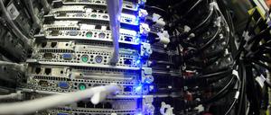 Server im neuen Rechenzentrum der Deutschen Telekom in Biere (Sachsen-Anhalt).