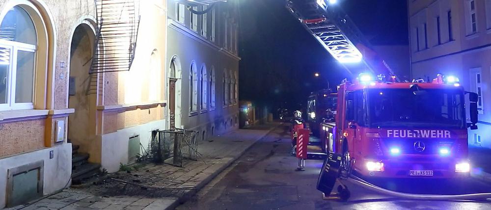 Brandanschlag Ende Juni auf damals noch unbewohnte Wohnungen für Flüchtlinge in Meißen 
