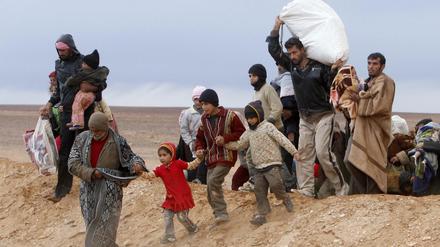 Syrische Flüchtlinge an der Grenze zu Jordanien (Archivbild).