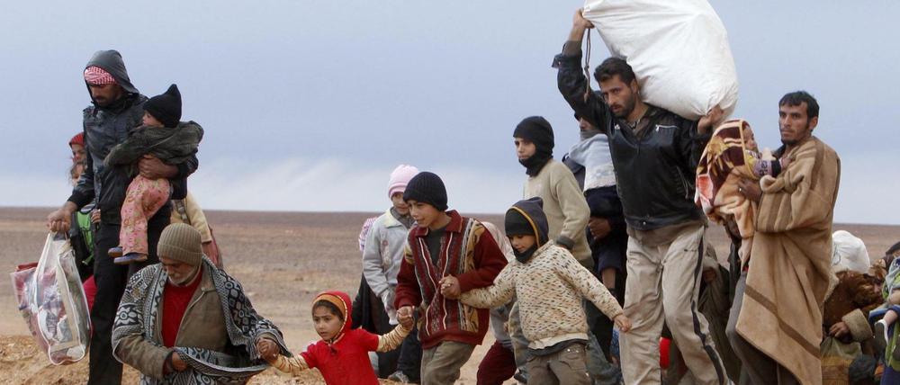 Syrische Flüchtlinge an der Grenze zu Jordanien (Archivbild).
