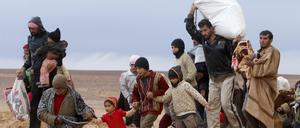 Syrische Flüchtlinge an der Grenze zu Jordanien (Archivbild).
