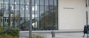 Glasfassade des Henry-Ford-Baus der FU in Berlin-Dahlem.