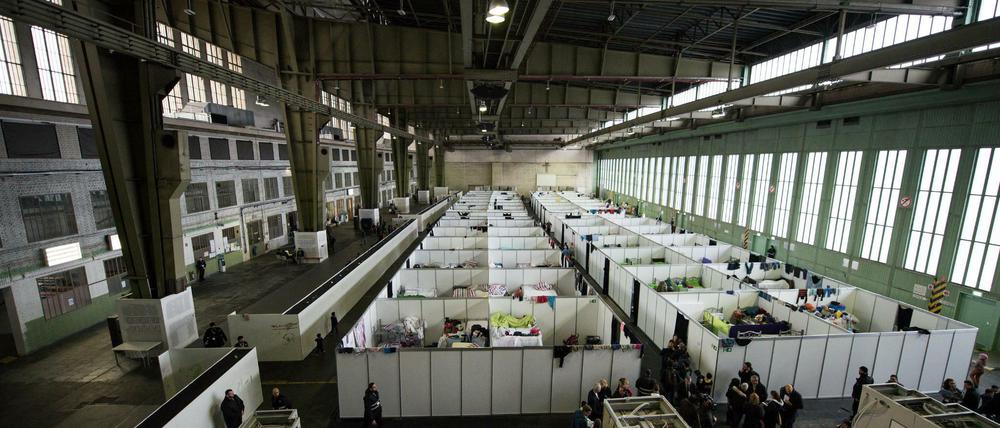 Flüchtlingsunterkunft Tempelhof.