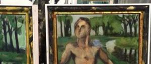 Eines der gestohlenen Gemälde des Künstlers Markus Lüpertz