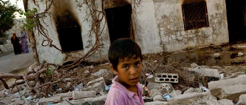 Wo Wiederaufbau-Experten womöglich bald dringend gebraucht werden: Durch Kämpfe zerstörtes Haus in der syrischen Stadt Treimsa.