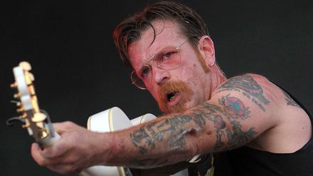 Frontmann Jesse Hughes bei einem früheren Konzert der Eagles Of Death Metal in Frankreich.
