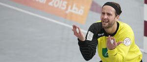 Silvio Heinevetter im Tor der deutschen Nationalmannschaft.