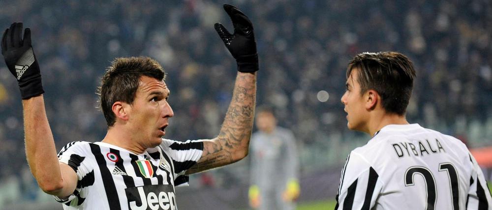 Dann kommt doch! Mario Mandzukic trifft mit Juventus auf seinen Ex-Klub Bayern.