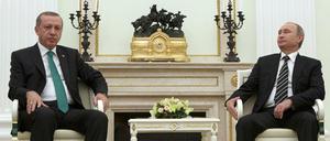 Bei einem Treffen im September im Kreml: Recep Tayyip Erdogan zu Gast bei Wladimir Putin (rechts).
