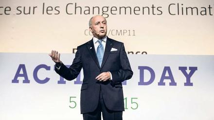 Die meisten Delegierten sind beeindruckt vom Auftritt des französischen Außenministers Laurent Fabius.