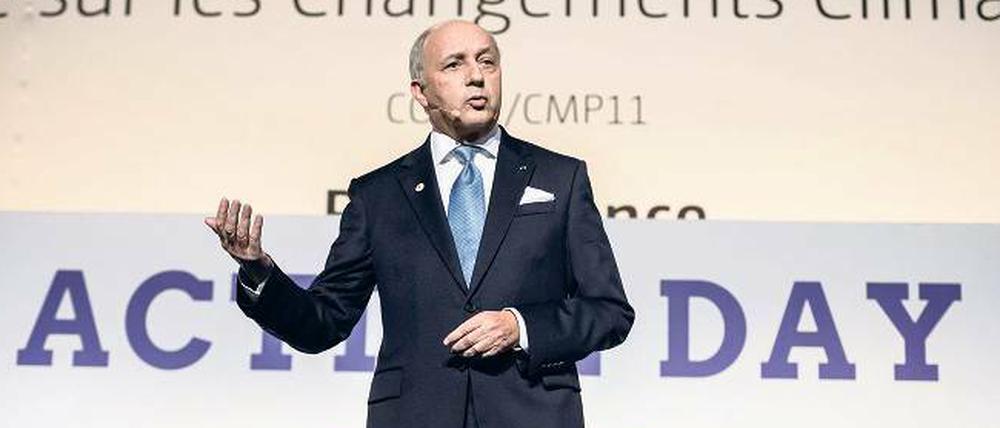 Die meisten Delegierten sind beeindruckt vom Auftritt des französischen Außenministers Laurent Fabius.