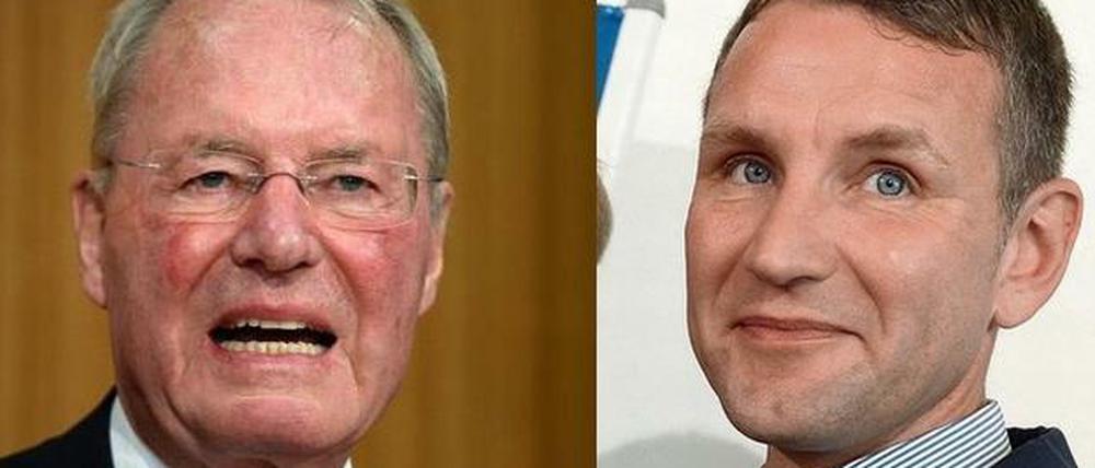 Hans-Olaf Henkel (links), Björn Höcke.